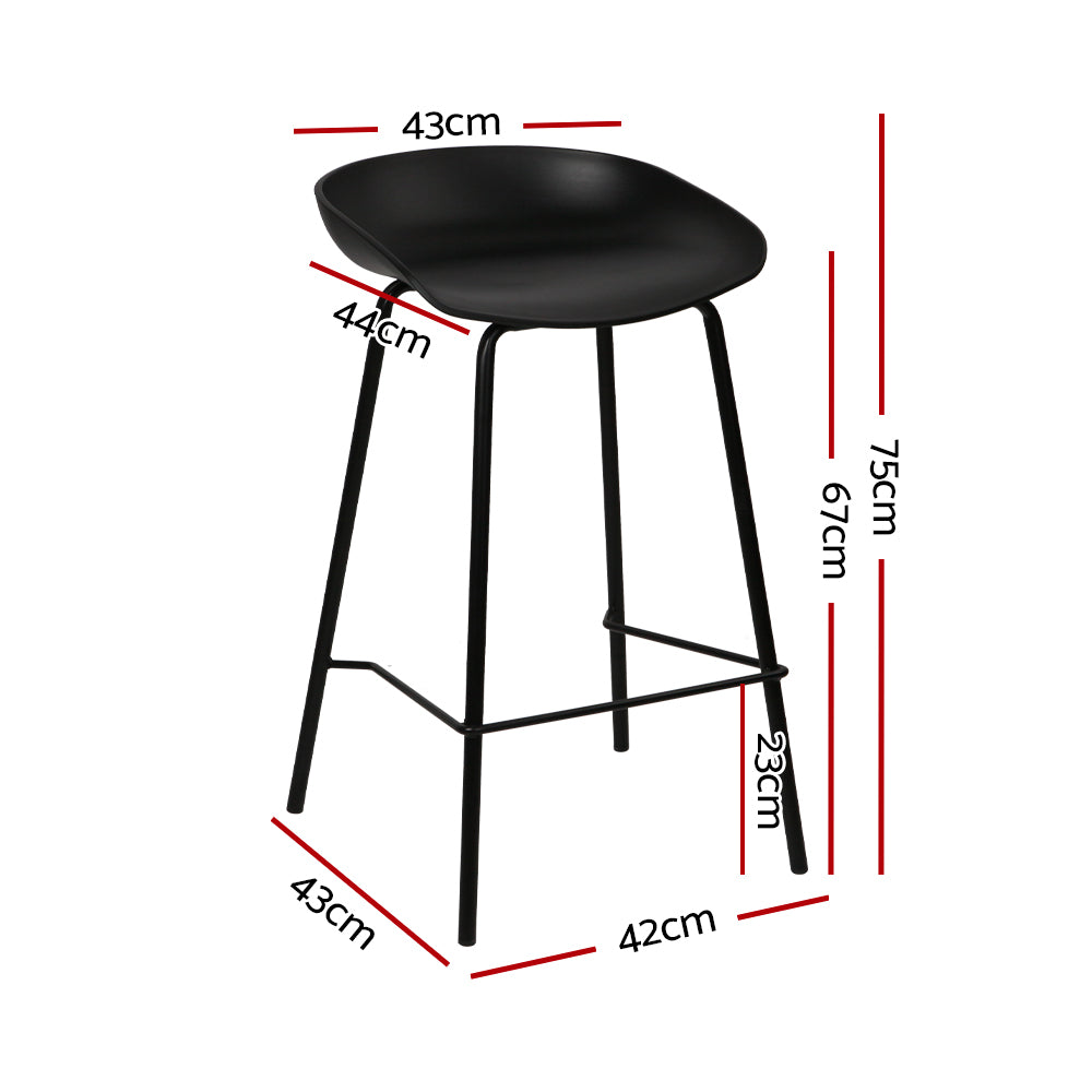 artiss 2x bar stools kitchen counter stools metal