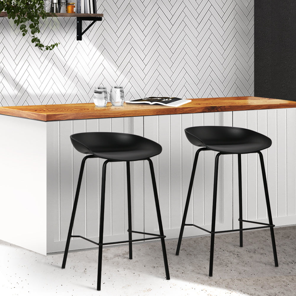 artiss 2x bar stools kitchen counter stools metal