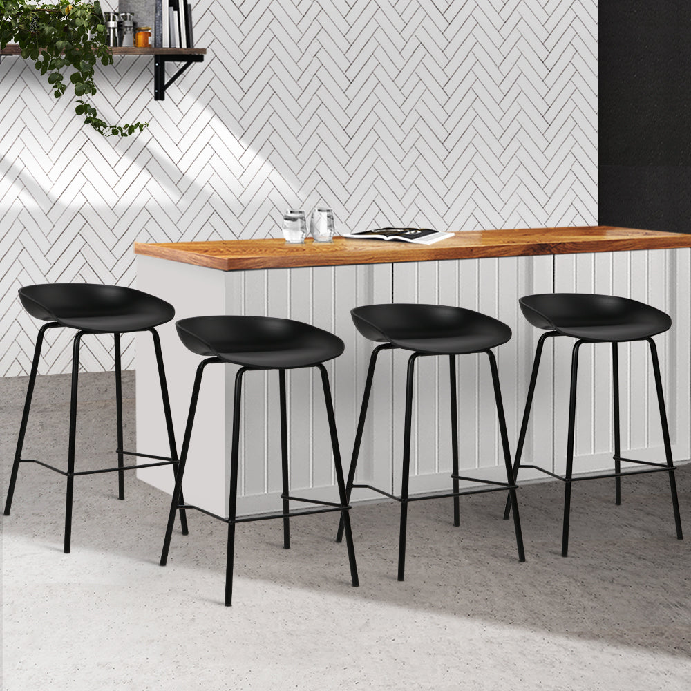 artiss 4x bar stools kitchen counter stools metal