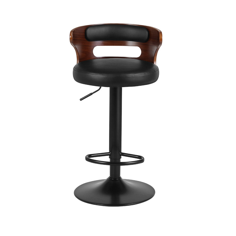 artiss 2x bar stools gas lift faux leather