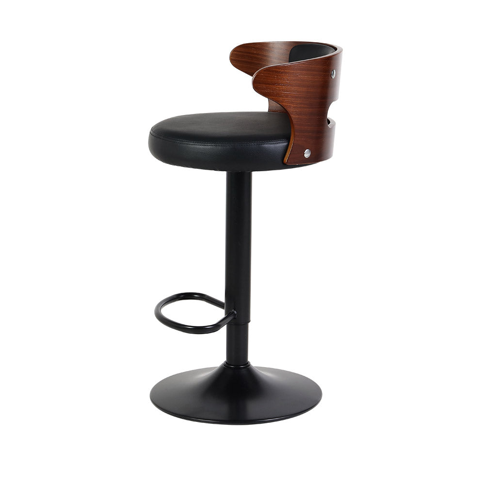 artiss 2x bar stools gas lift faux leather