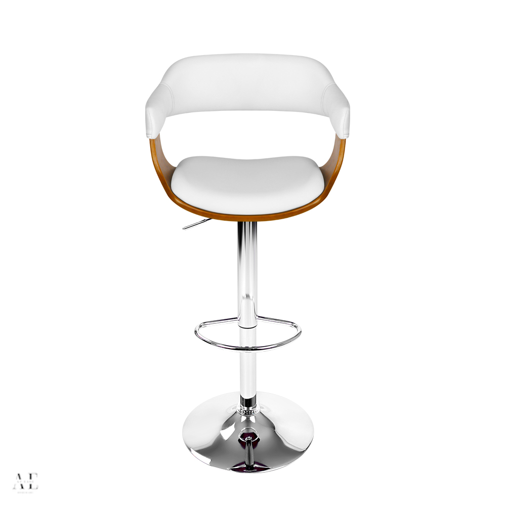 artiss bar stools with gas lift - white