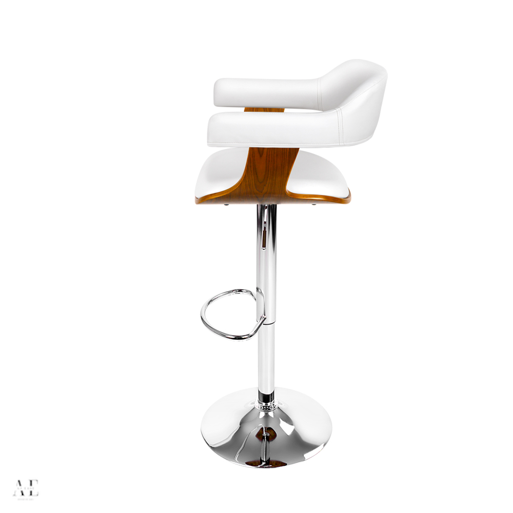 artiss bar stools with gas lift - white