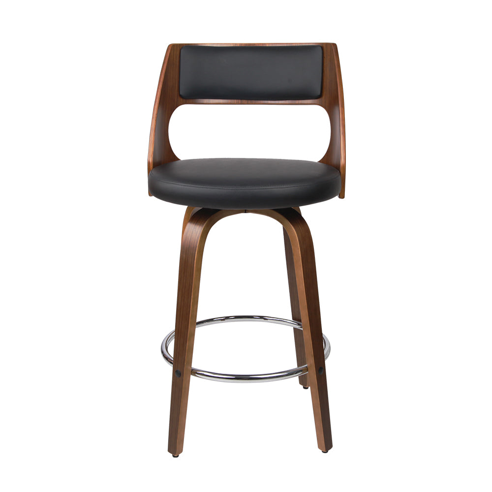 artiss 4x bar stools swivel leather chair 76cm