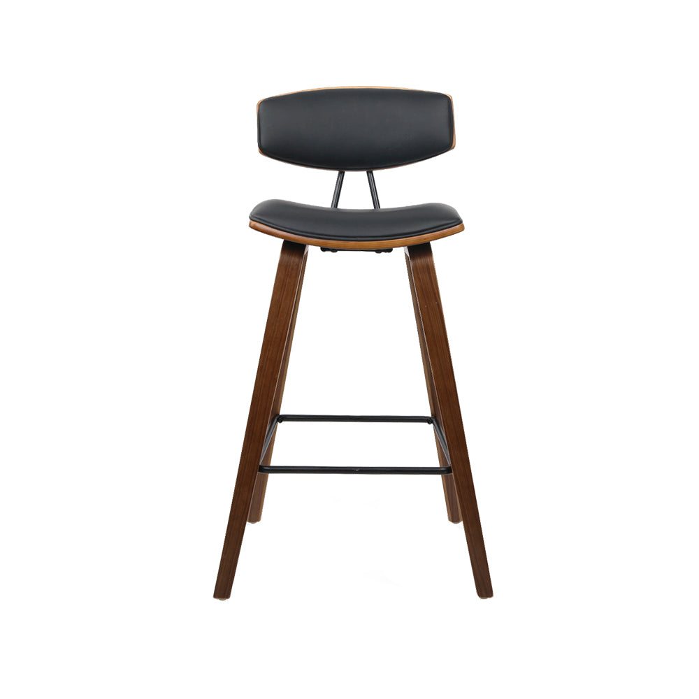 artiss 4x bar stools leather padded w/backrest