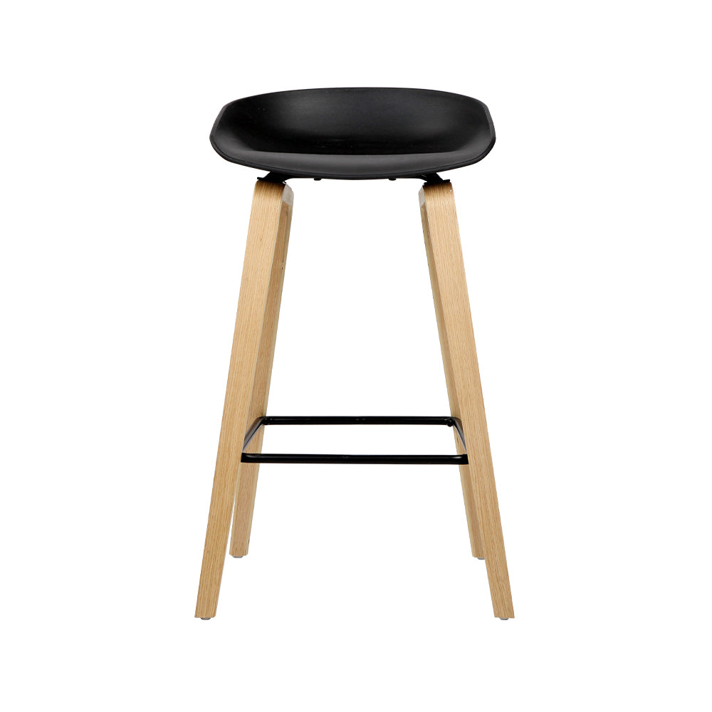 artiss 2x bar stools wooden