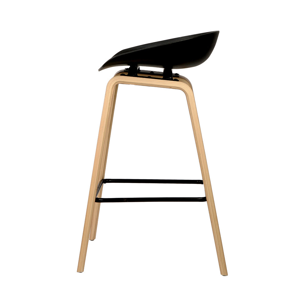 artiss 2x bar stools wooden