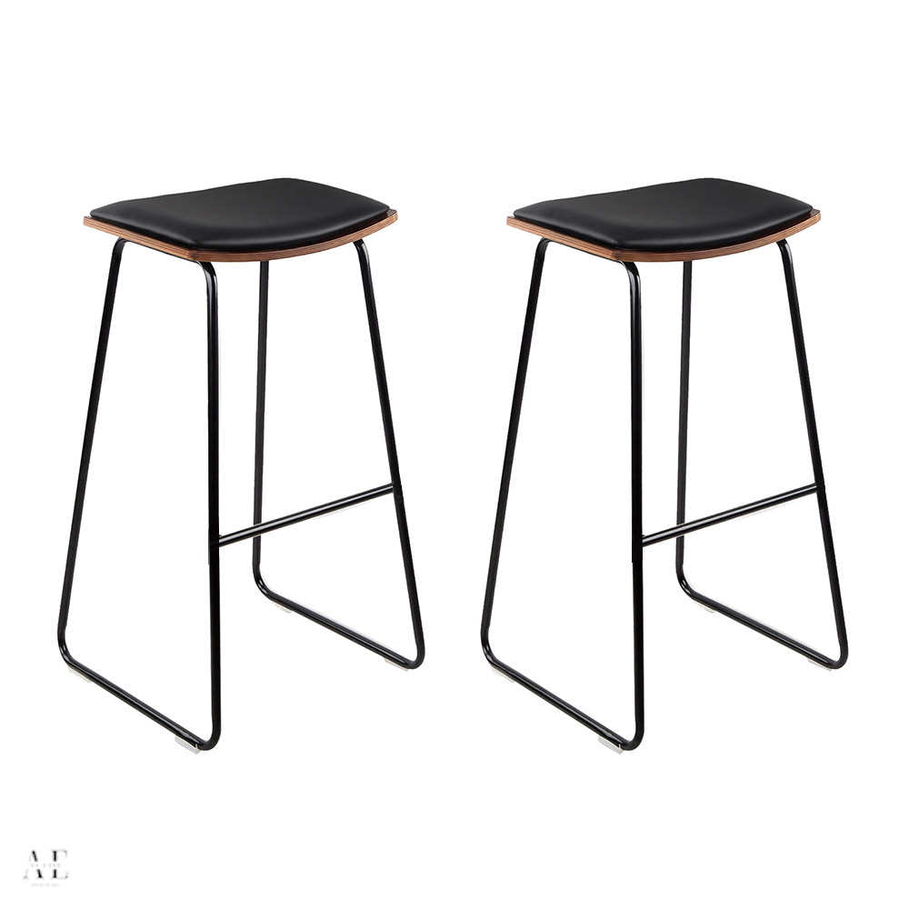 artiss counter stools - metal (2pcs)