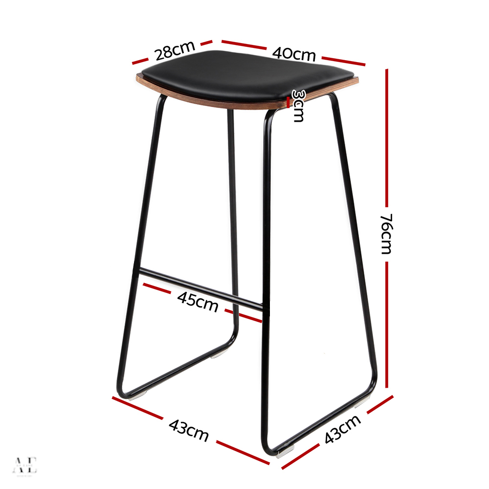 artiss counter stools - metal (2pcs)