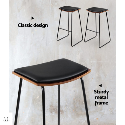 Artiss Counter Stools - Metal (2pcs)