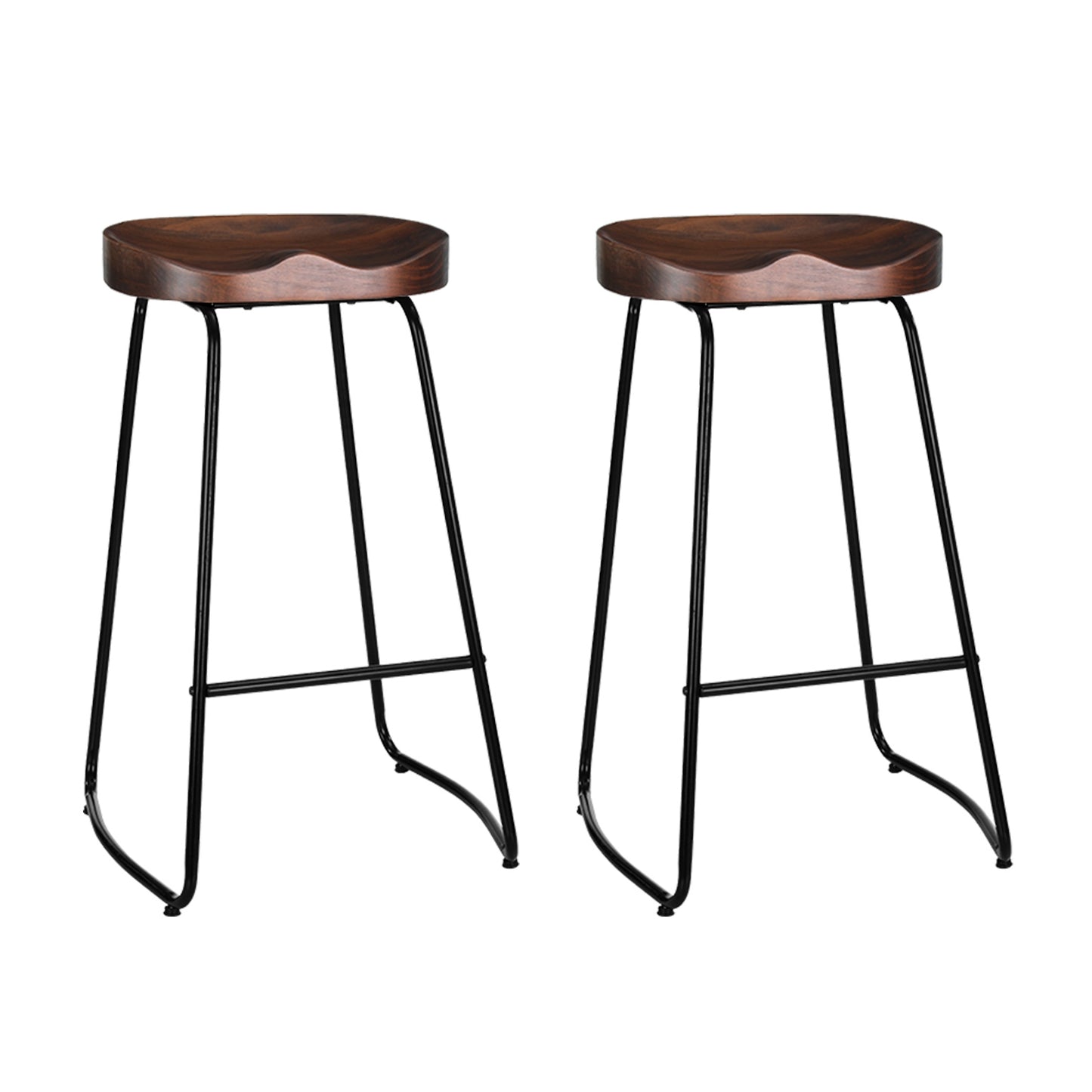 artiss 2x bar stools tractor seat 75cm black