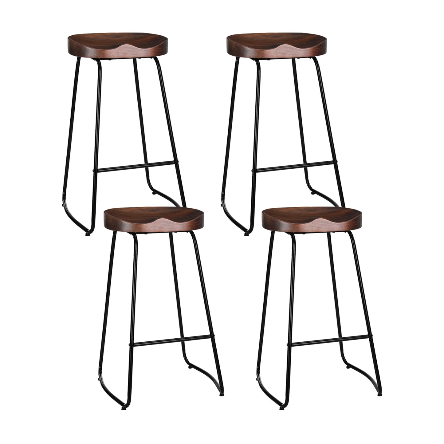 artiss 4x bar stools tractor seat 75cm black