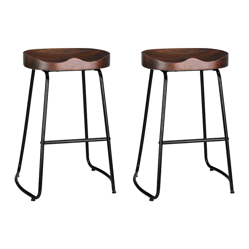 artiss 2x bar stools tractor seat 65cm black