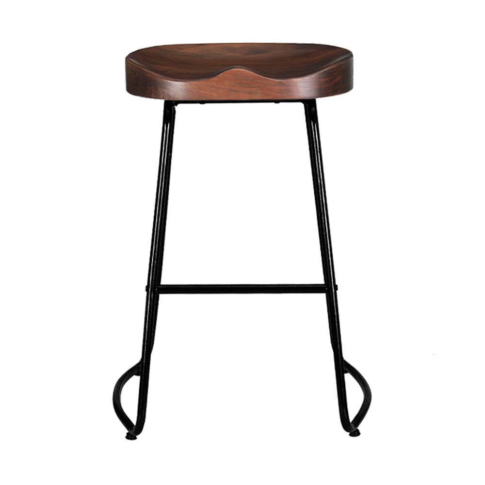 artiss 2x bar stools tractor seat 65cm black