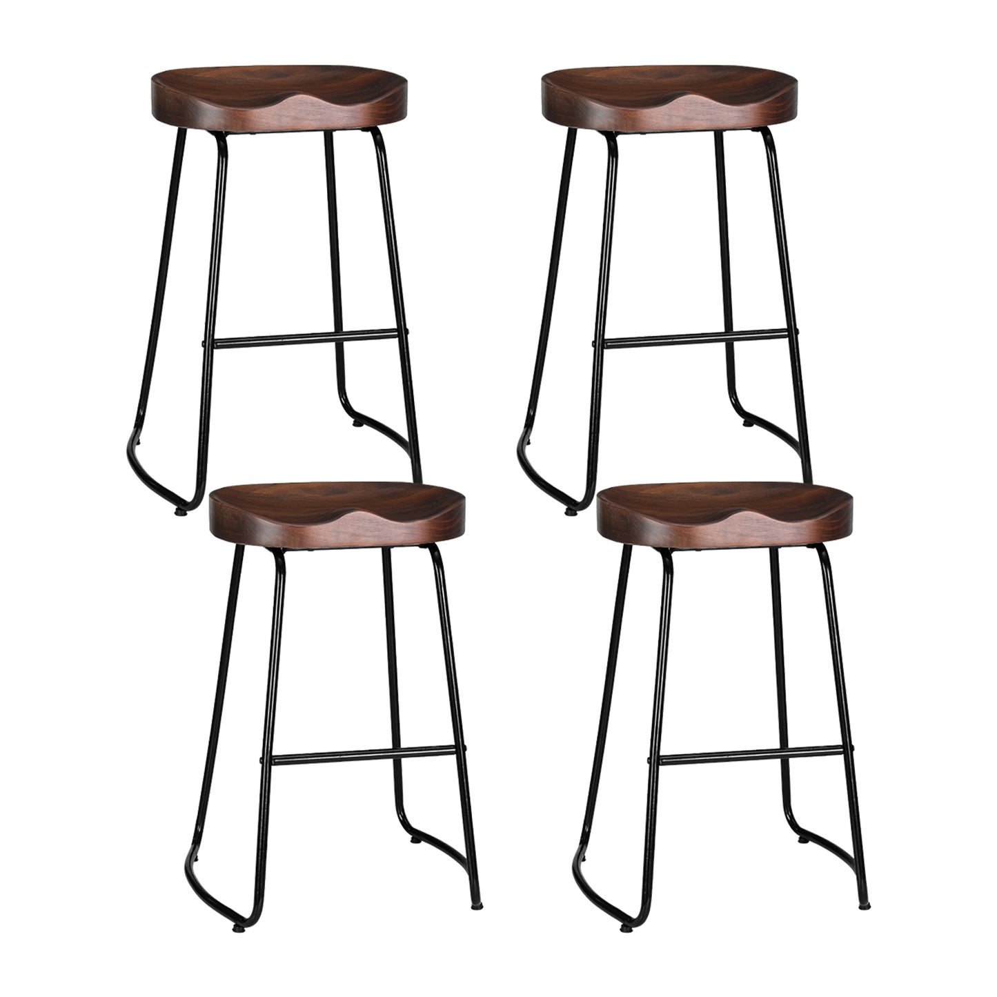 artiss 4x bar stools tractor seat 65cm black