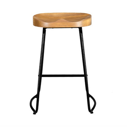 Artiss 2x Bar Stools Tractor Seat 65cm Wooden