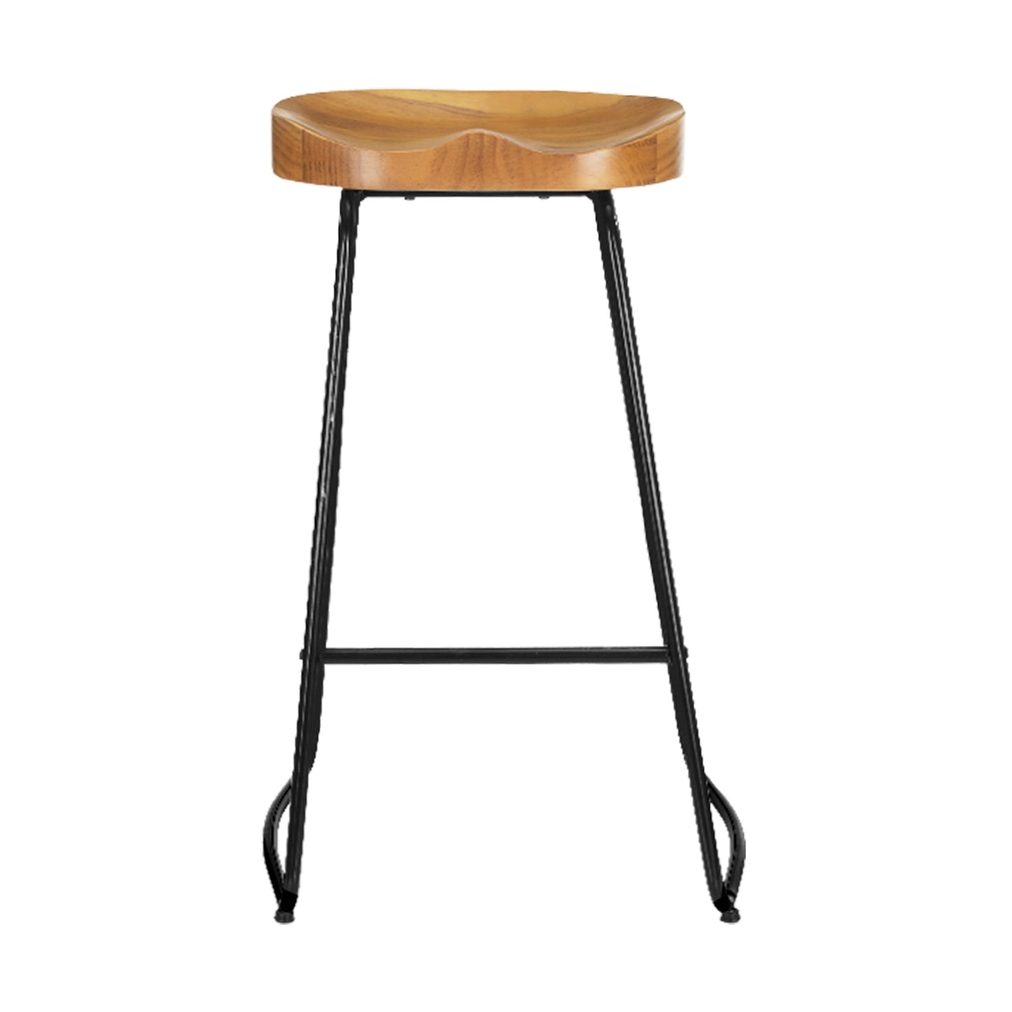 artiss 2x bar stools tractor seat 75cm wooden