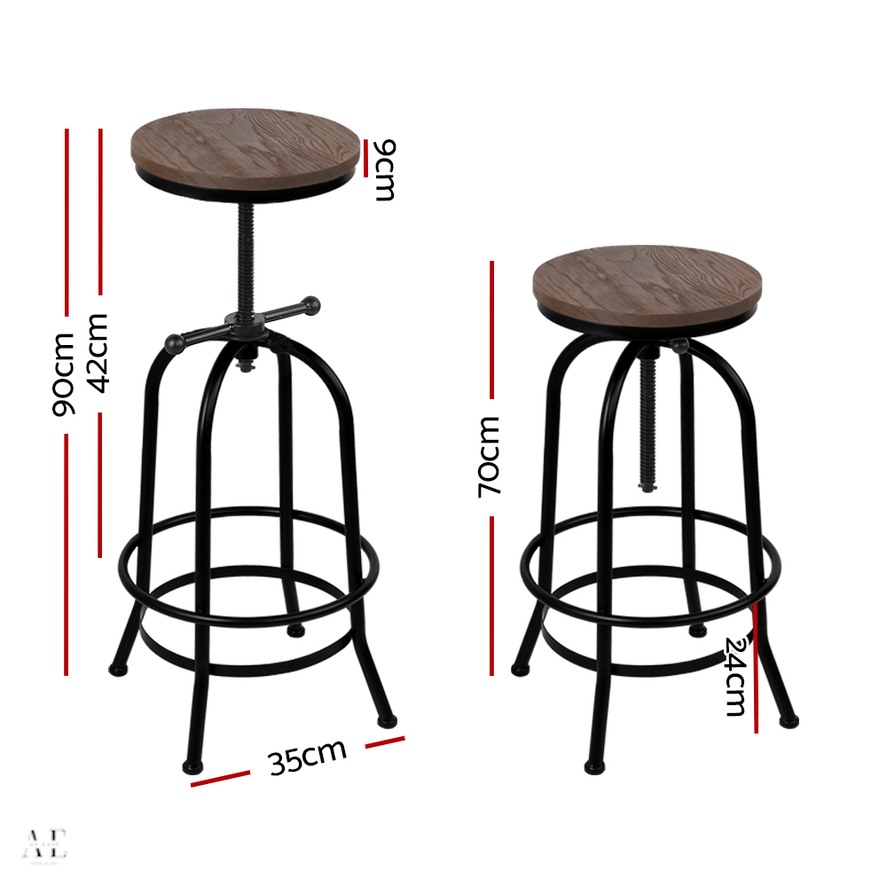 ease bar stools adjustable - wood