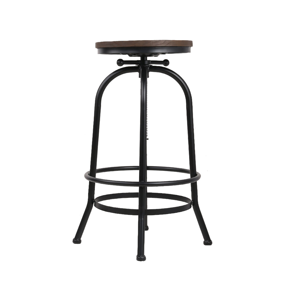 artiss 2x bar stools adjustable wood chairs