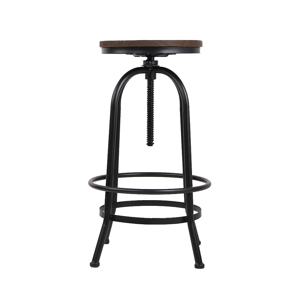 artiss 2x bar stools adjustable wood chairs