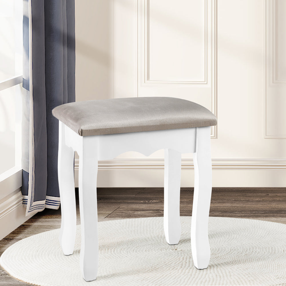 artiss dressing table stool velvet grey