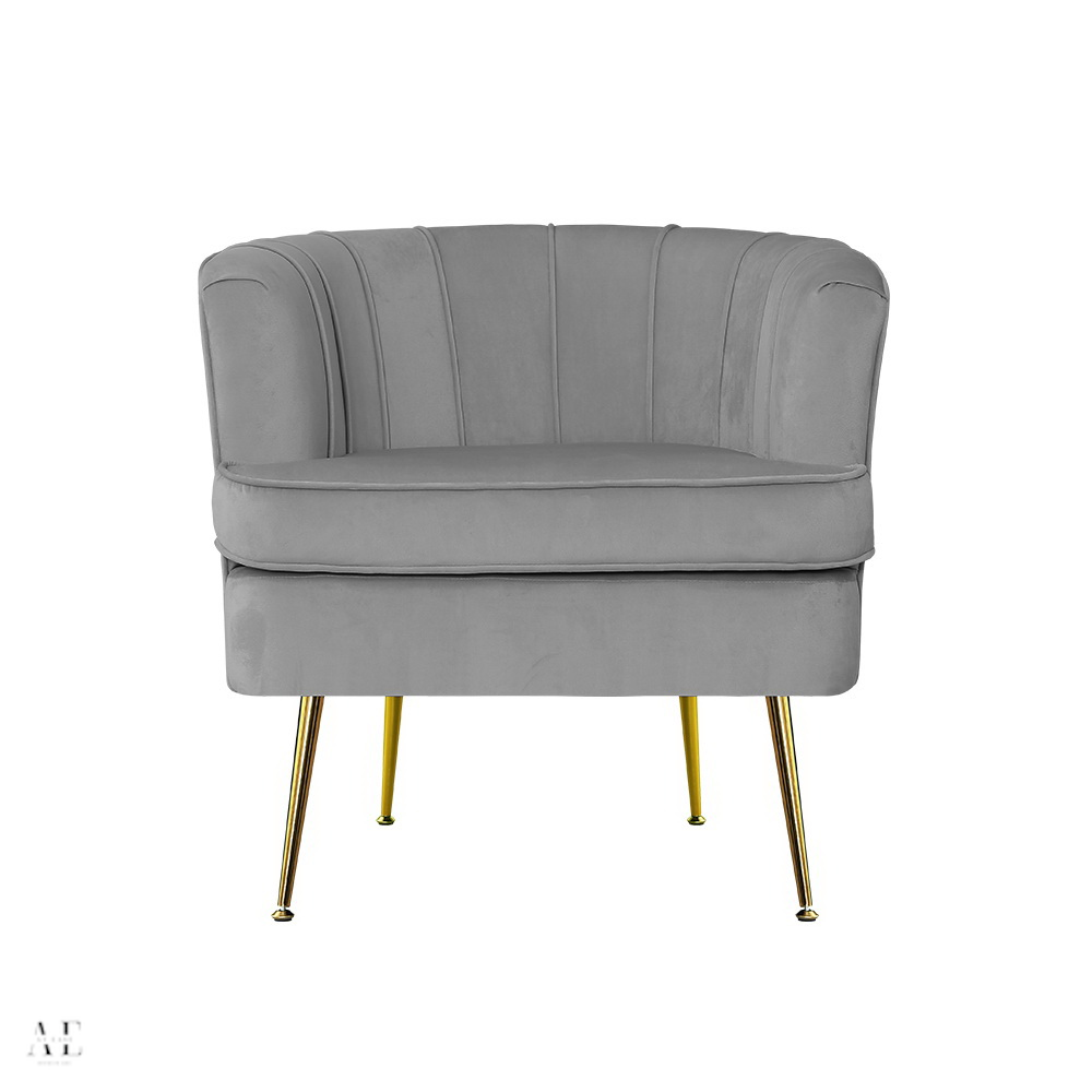 artiss armchair lounge accent - grey