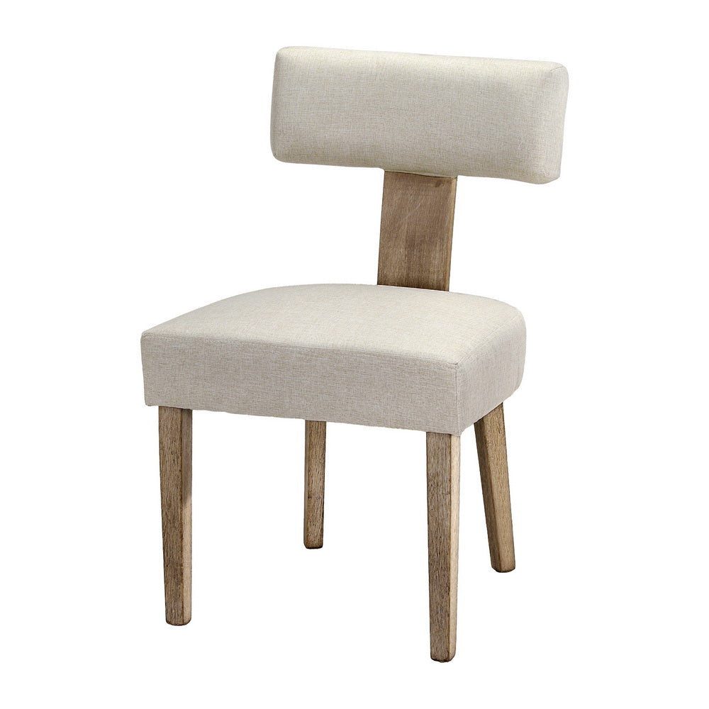 artiss dining chairs set of 2 linen fabric wooden beige