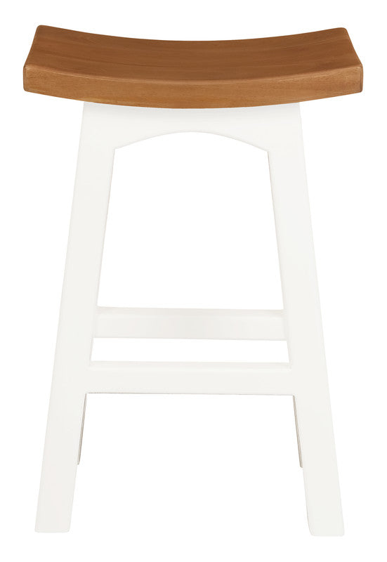 tokyo timber kitchen counter stool (white caramel)