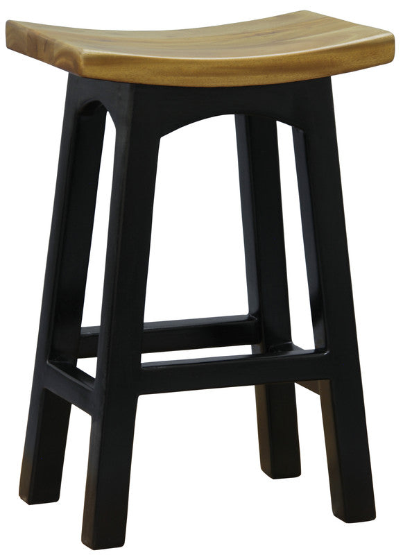 tokyo timber kitchen counter stool (black caramel)