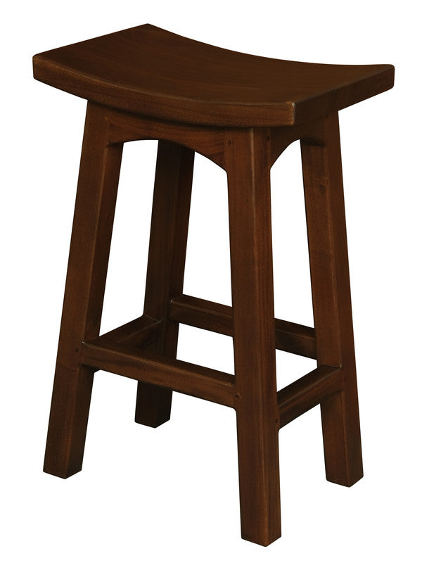 tokyo timber kitchen counter stool (mahogany)