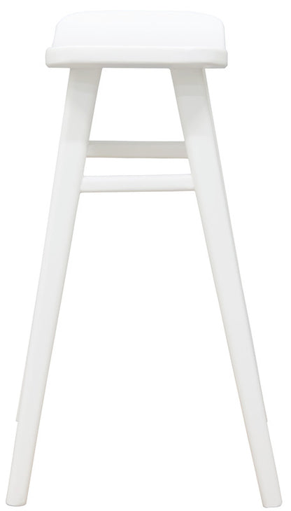 Aria Oval Solid Timber Counter Stool (White)