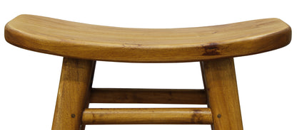 Aria Oval Solid Timber Counter Stool (Caramel)