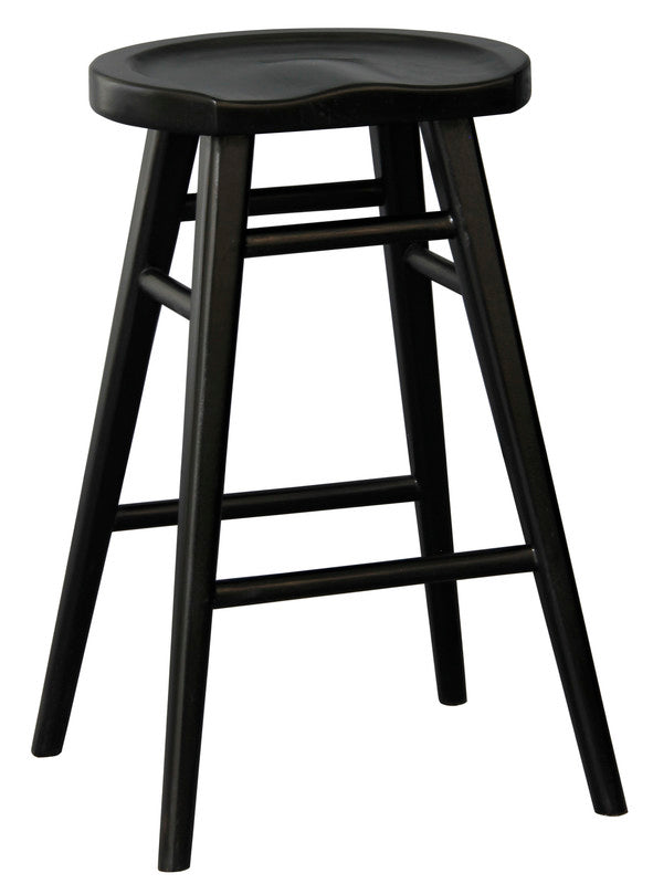 scandinavian timber kitchen counter stool (black)