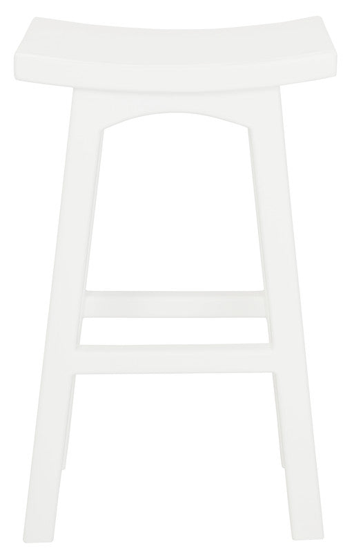 tokyo solid mahogany timber barstool (white)