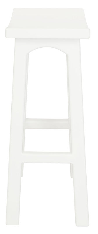 tokyo solid mahogany timber barstool (white)