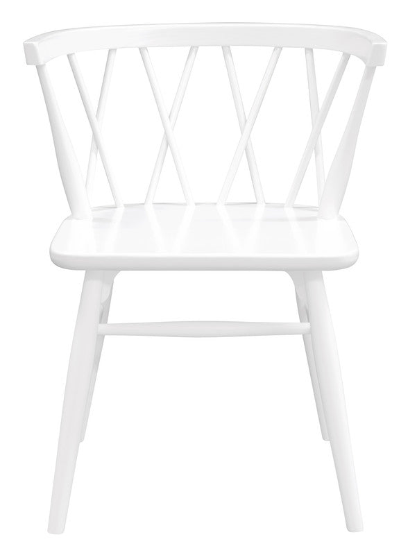 sierra cross back oak chair - set of 2 (white)