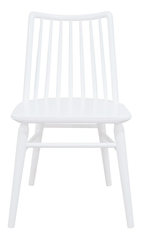 riviera solid oak dining chair - set of 2 (white)