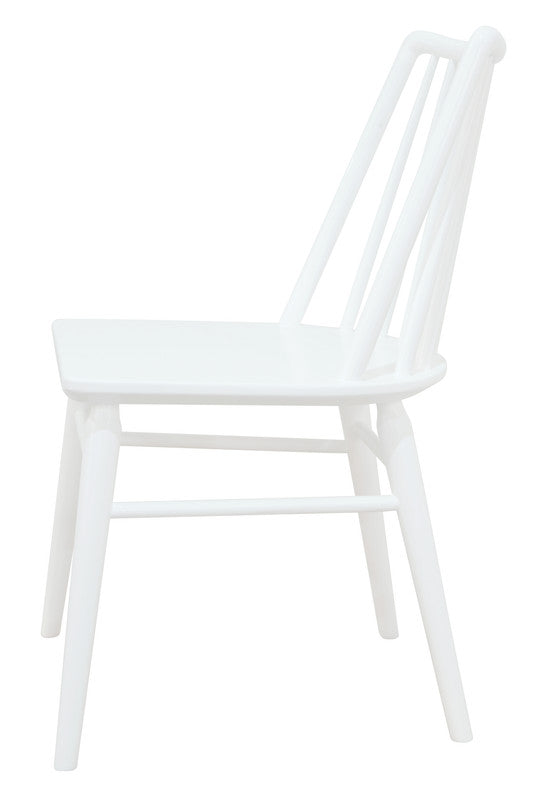 riviera solid oak dining chair - set of 2 (white)