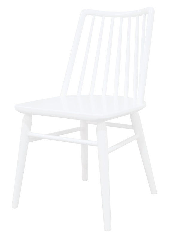 riviera solid oak dining chair - set of 2 (white)