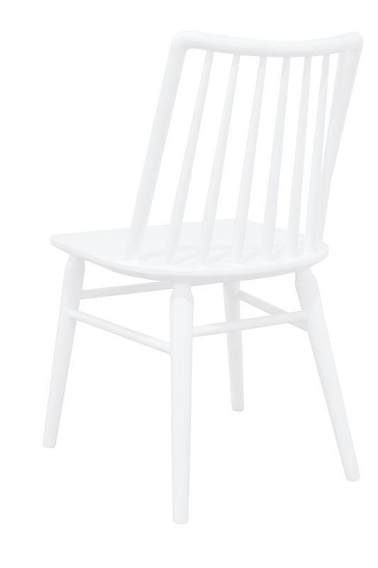 riviera solid oak dining chair - set of 2 (white)