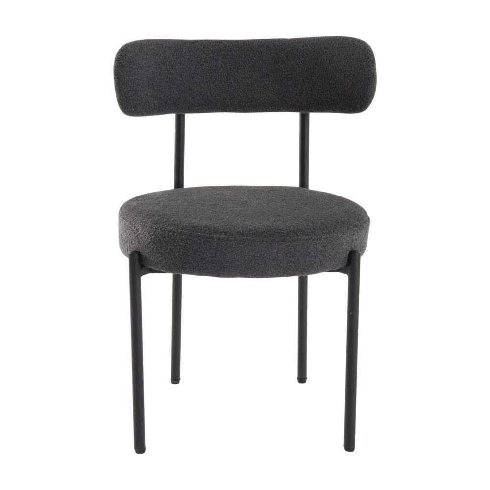 charcoal chic boucle elsa dining chairs