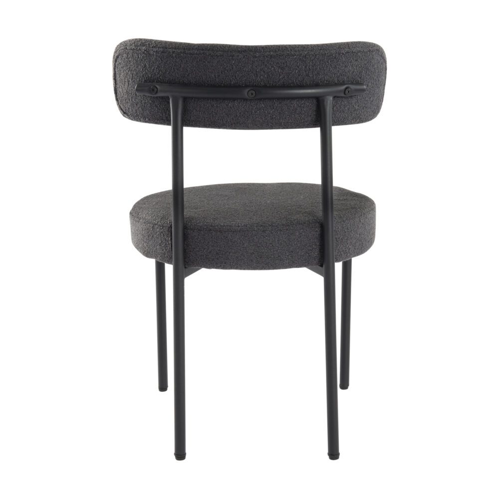 charcoal chic boucle elsa dining chairs