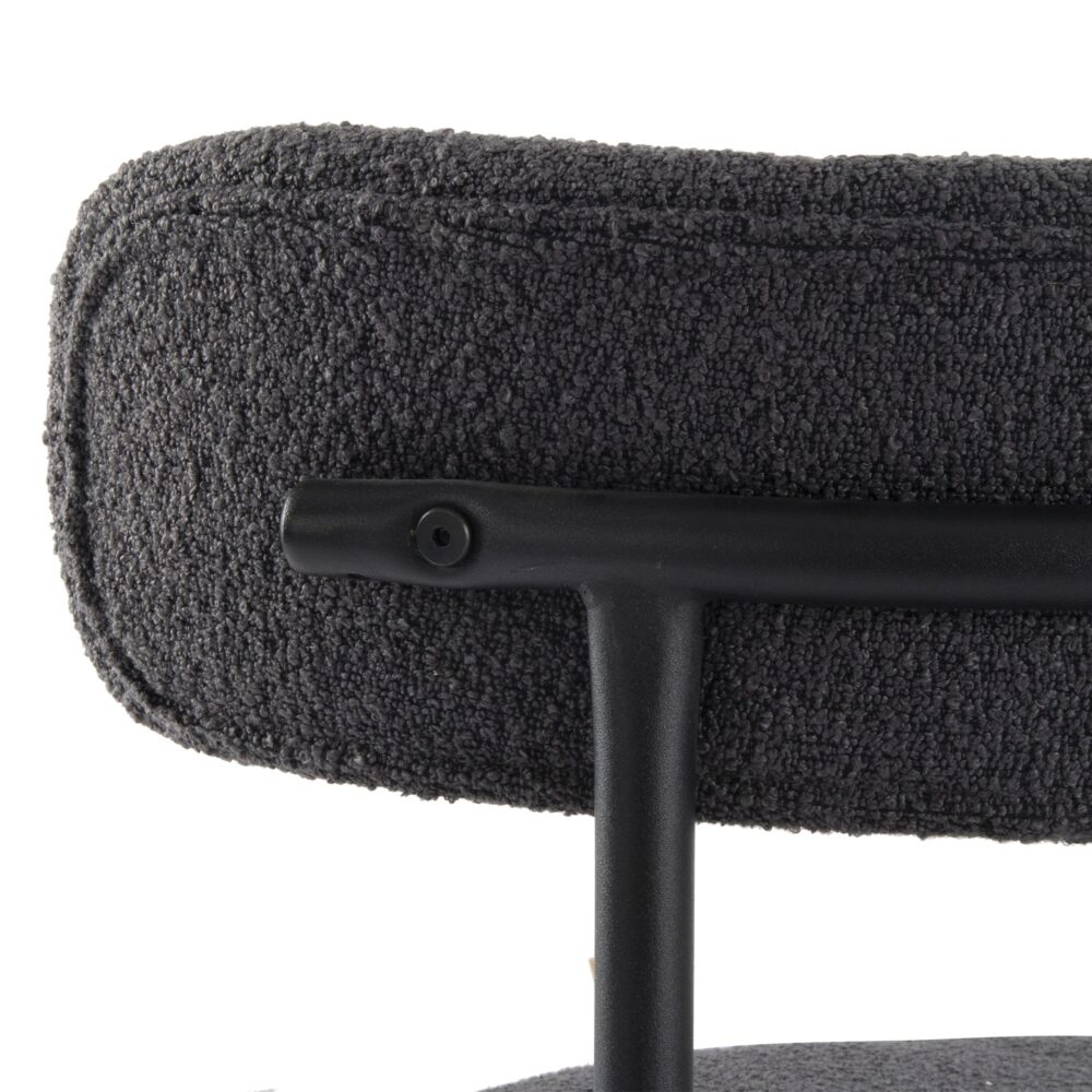 charcoal chic boucle elsa dining chairs