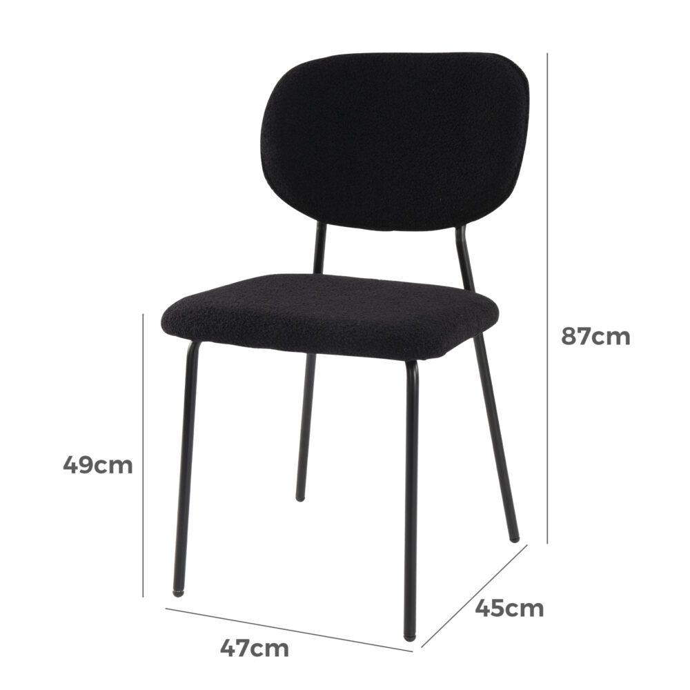 charcoal charm armless dining chair duo