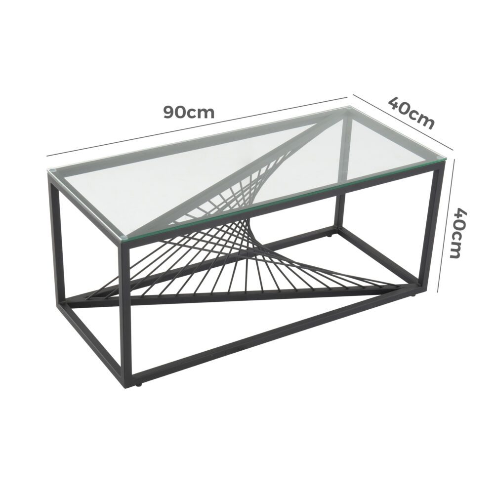 eleganza glass enclave coffee table