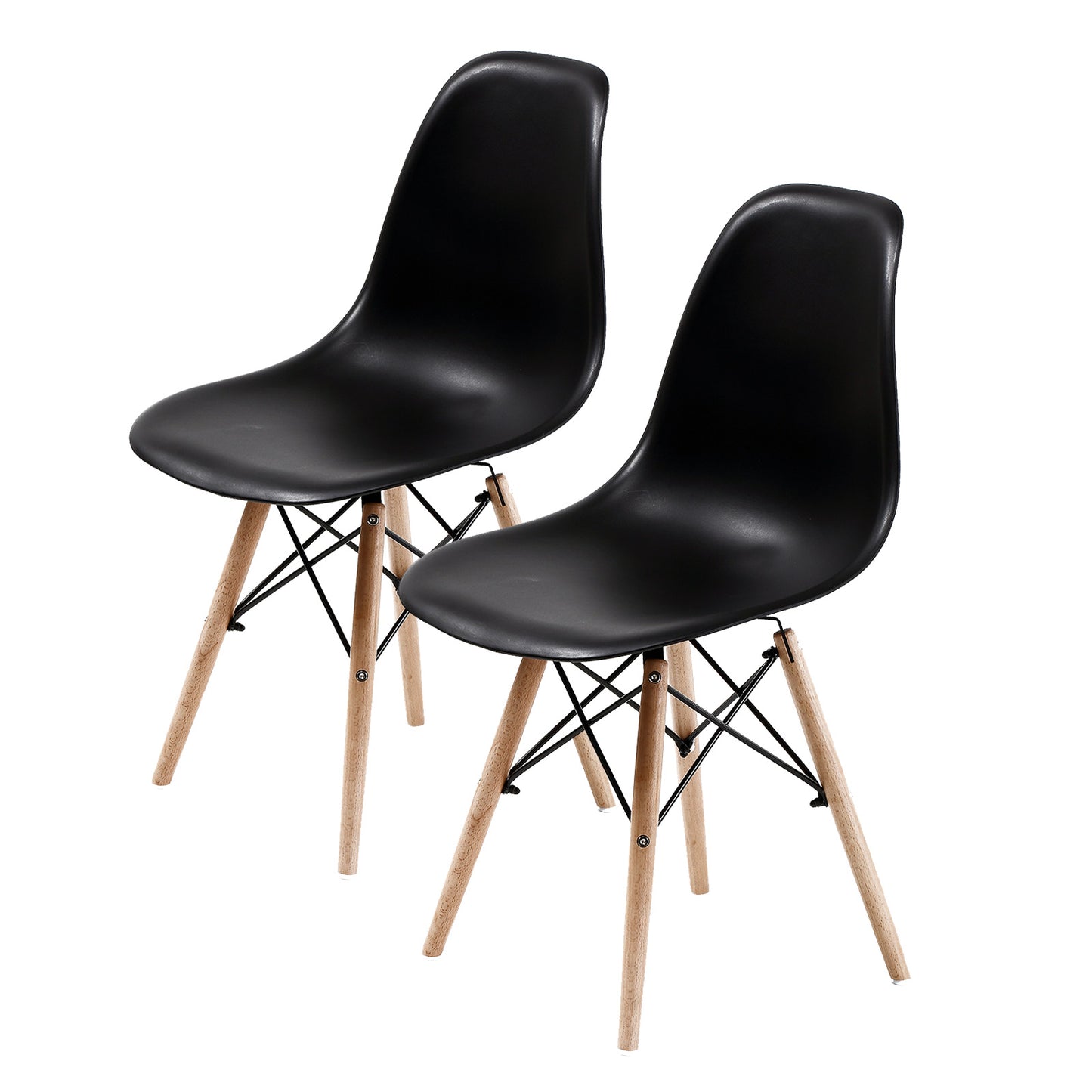 2x retro dining cafe chair dsw black