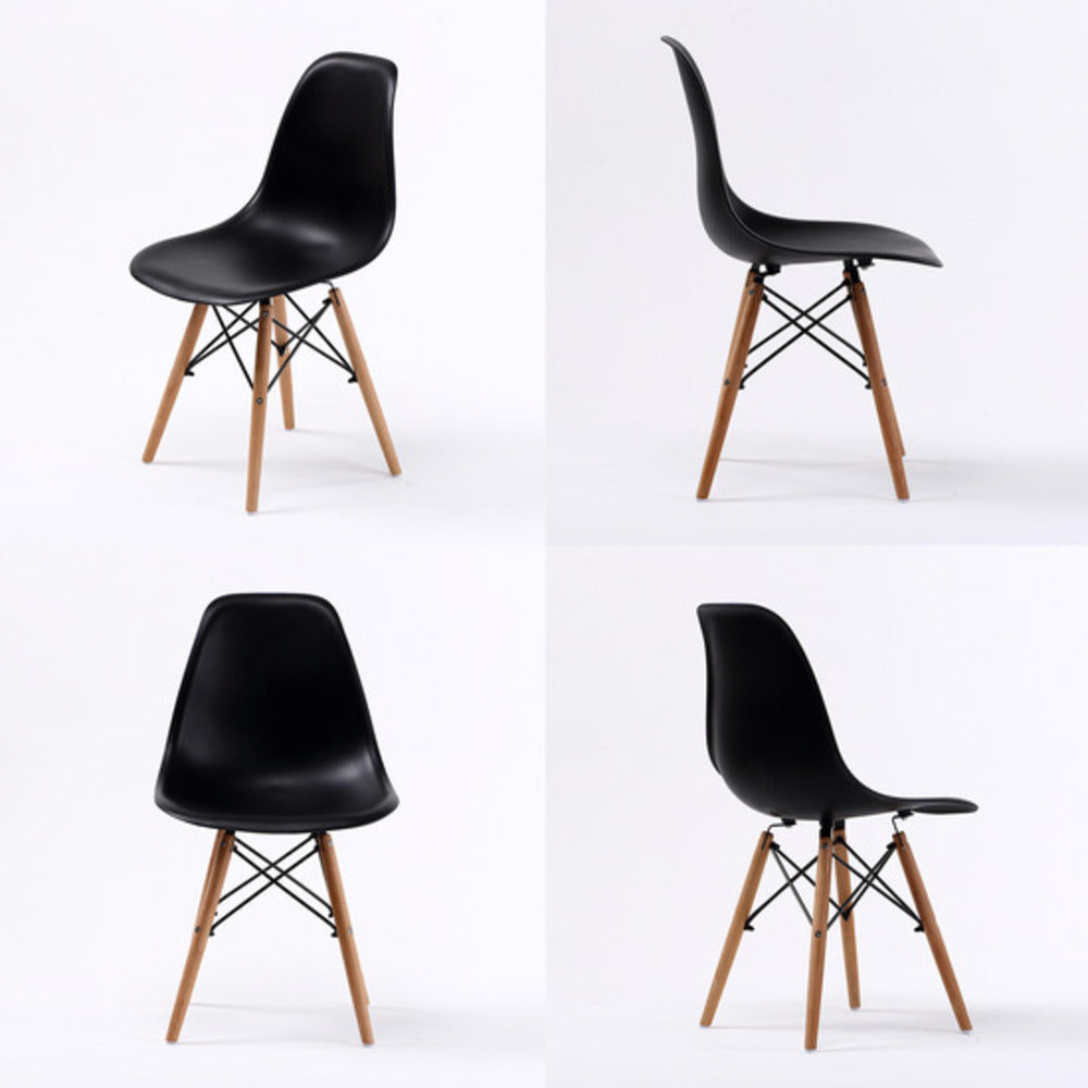 2x retro dining cafe chair dsw black