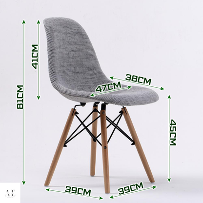 La Bella Retro Dining Cafe Chair - Grey (2pcs)