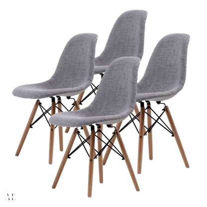 La Bella Retro Dining Cafe Chair - Grey (4pcs)