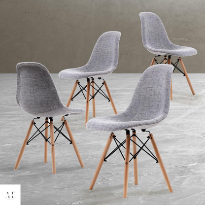 La Bella Retro Dining Cafe Chair - Grey (4pcs)